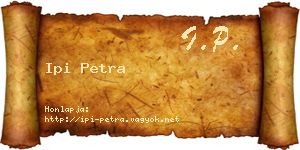 Ipi Petra névjegykártya