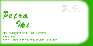 petra ipi business card